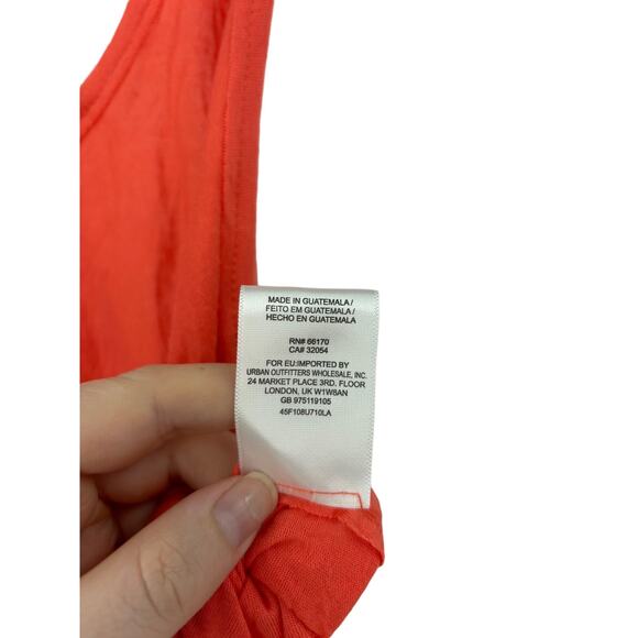 Free People Top Womens Small Silo Tank Orange Racerback Hi-Low Scoop Neck We The - Picture 5 of 5